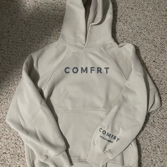 Comfrt Heavy Weight Beige Women's Sweatshirt & Joggers - Picture 3 of 4